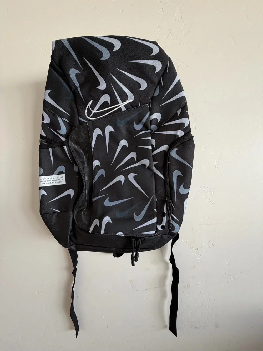 Nike Black Graphic Swoosh Backpack